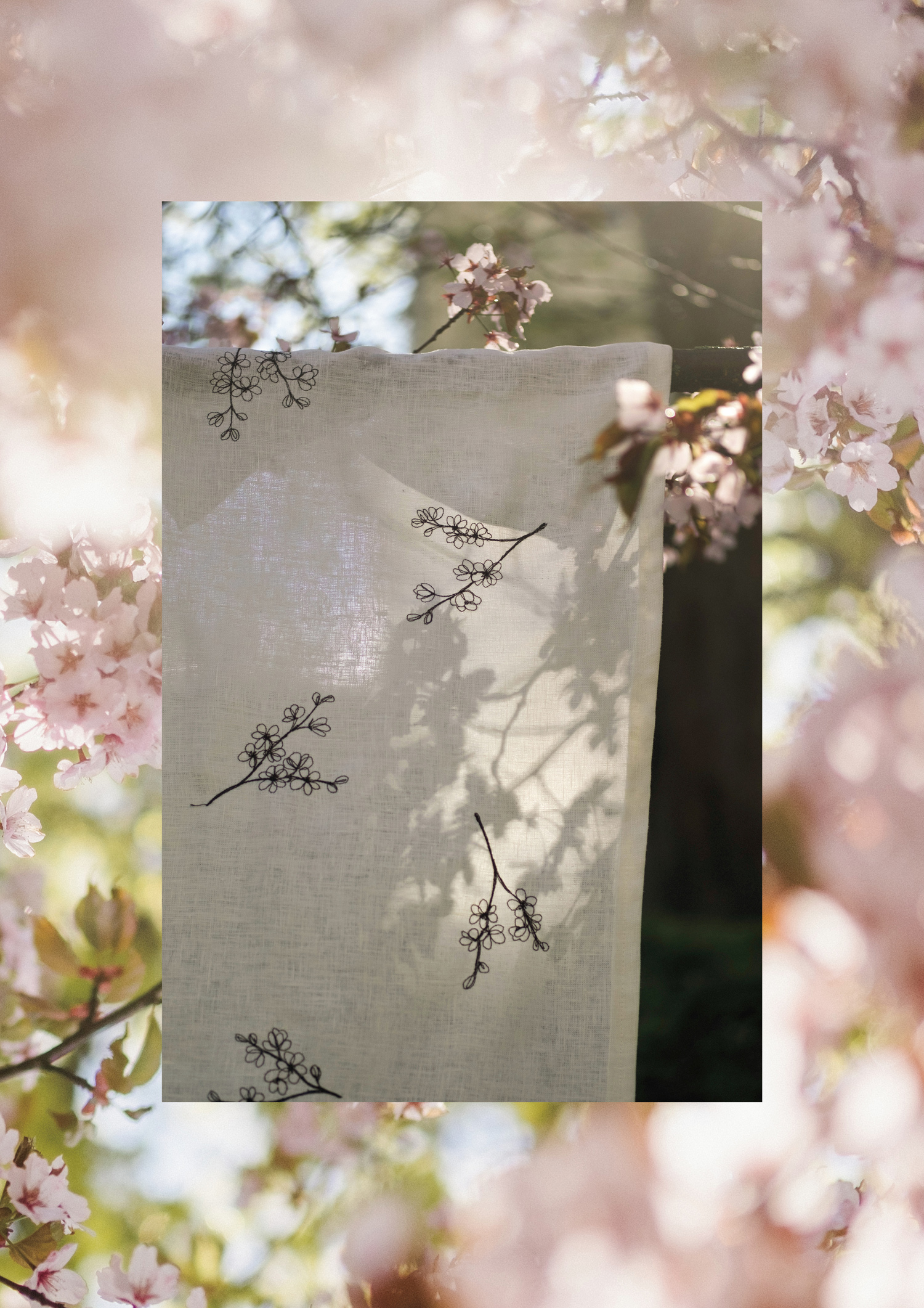 cherry blossom design home textile