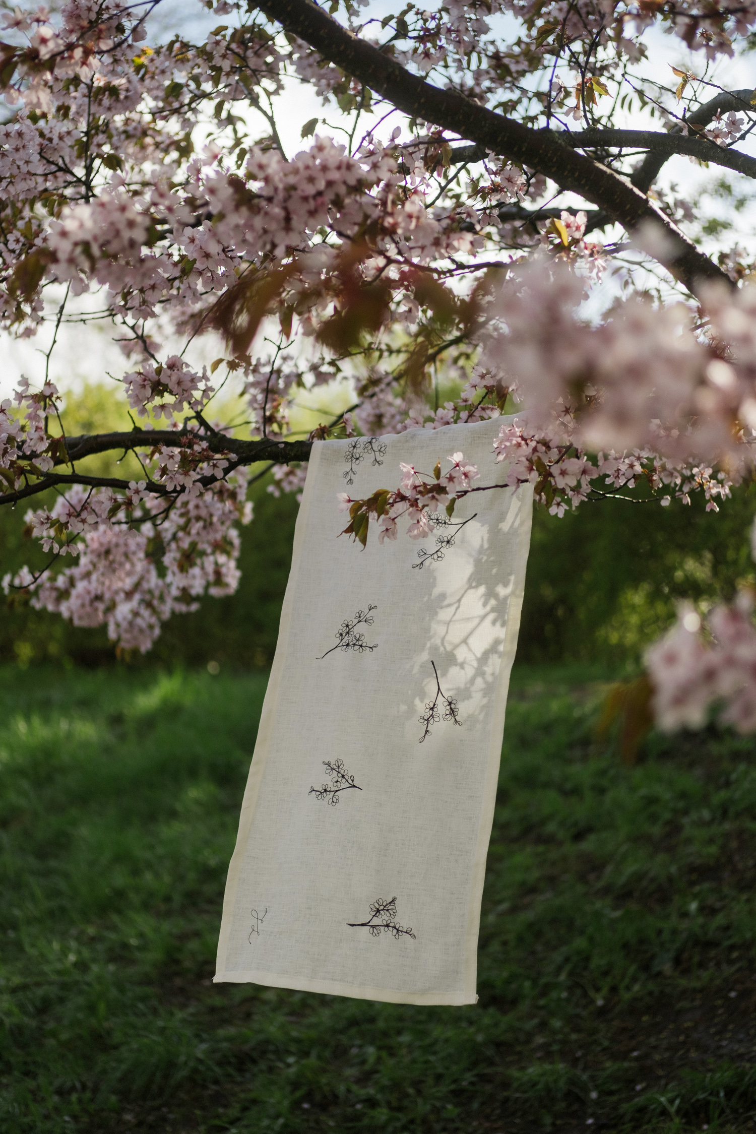 cherry blossom design home textile